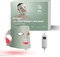 Masque LED Visage De Luminothérapie, 7 Modes, Lumière Rouge Portable Avec LED NIR, Silicone Doux, Protection Yeux, Traitement 5-10 Min, Infrarouge Rechargeable